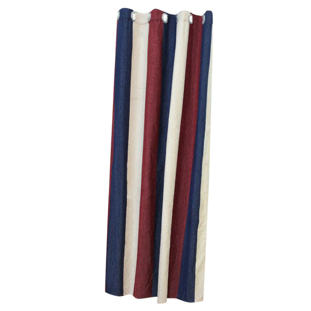 100x200cm Striped Eyelet Curtains Window Blackout Curtain Living Room Decor