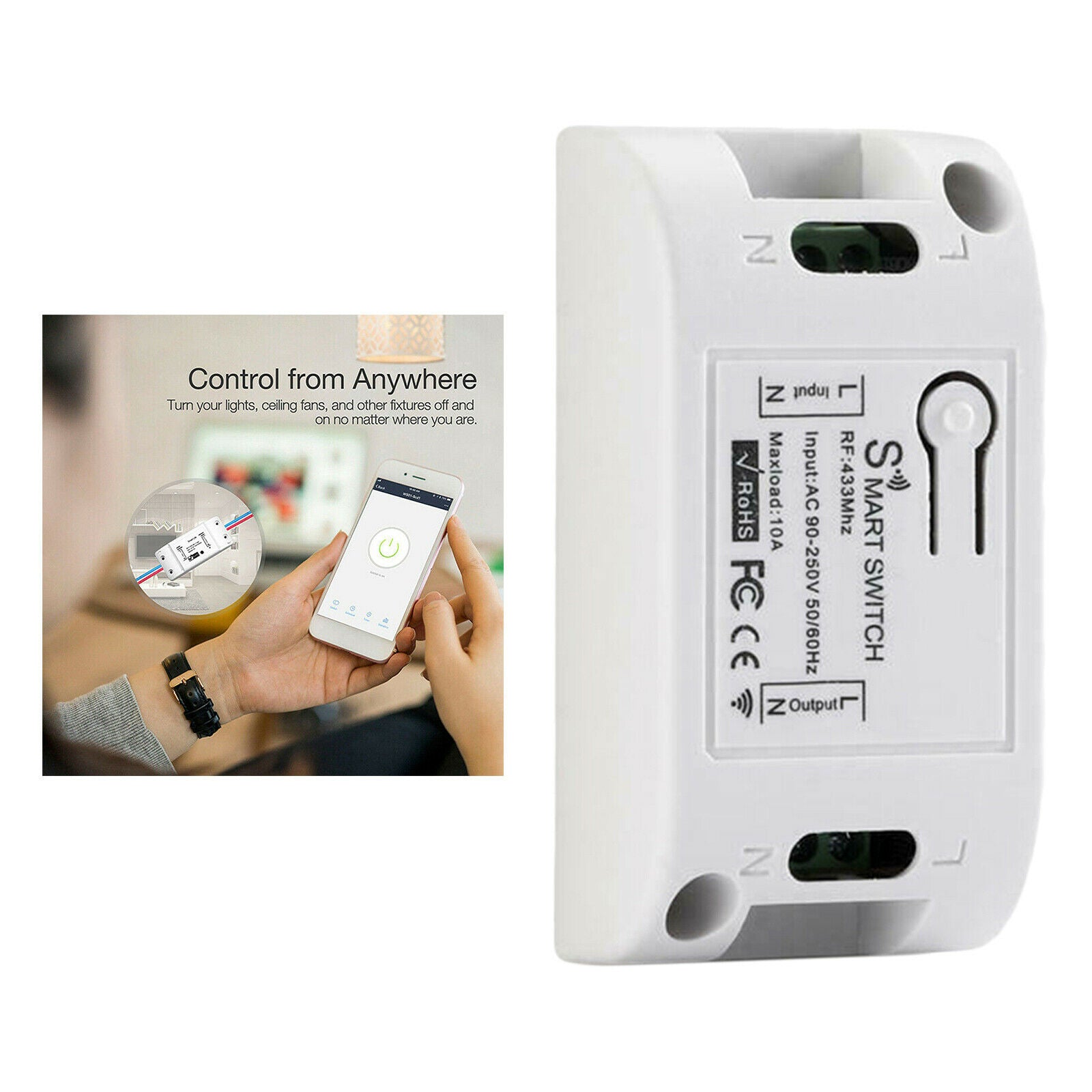 WiFi Smart Light Switch Timer APP Works with   Google Home Appliances