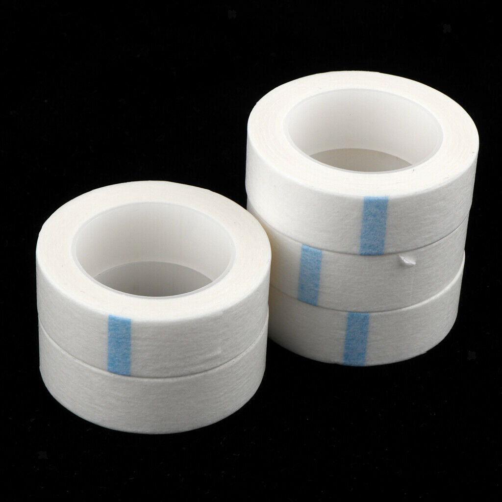 5 Rolls Adhesive Tape & Dispenser Cutter(Black) For Eyelash Extensions