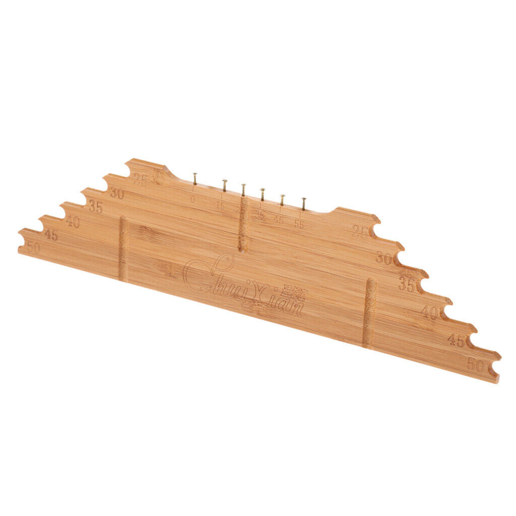 Bamboo Multi-Function Sub-Line Ruler Measuring Board with Hook Distance