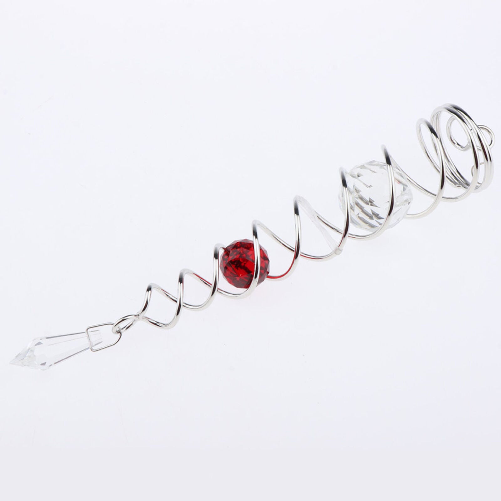 Spiral Wind Spinners with Crystal Ball, Home Garden Hanging Decor