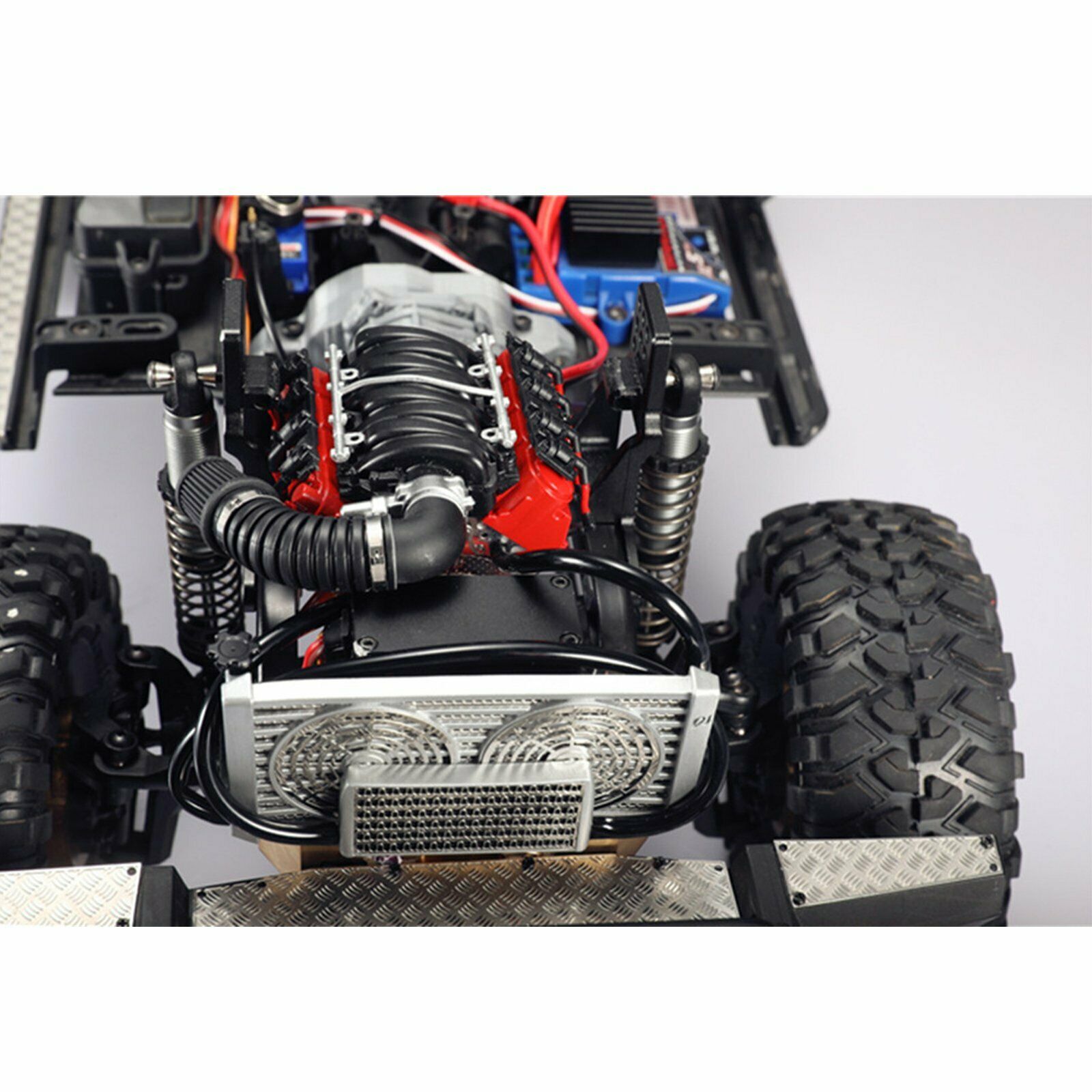 Water Tank Cooling Box Radiator Tank V8 Engine for 1/10 Traxxas TRX4 Crawler