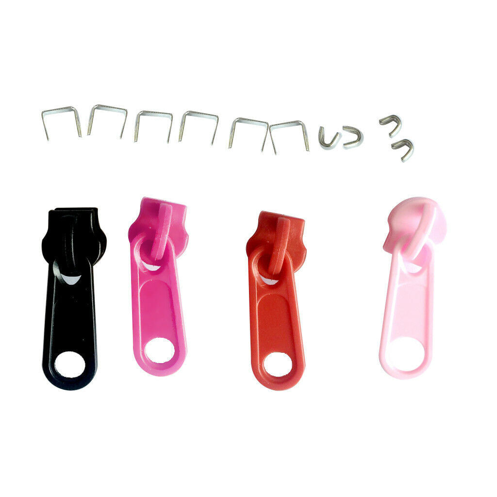 22 Pieces Zipper Fix Repair Kit Zip Slider Stop Rescue Replacement 4 Colors