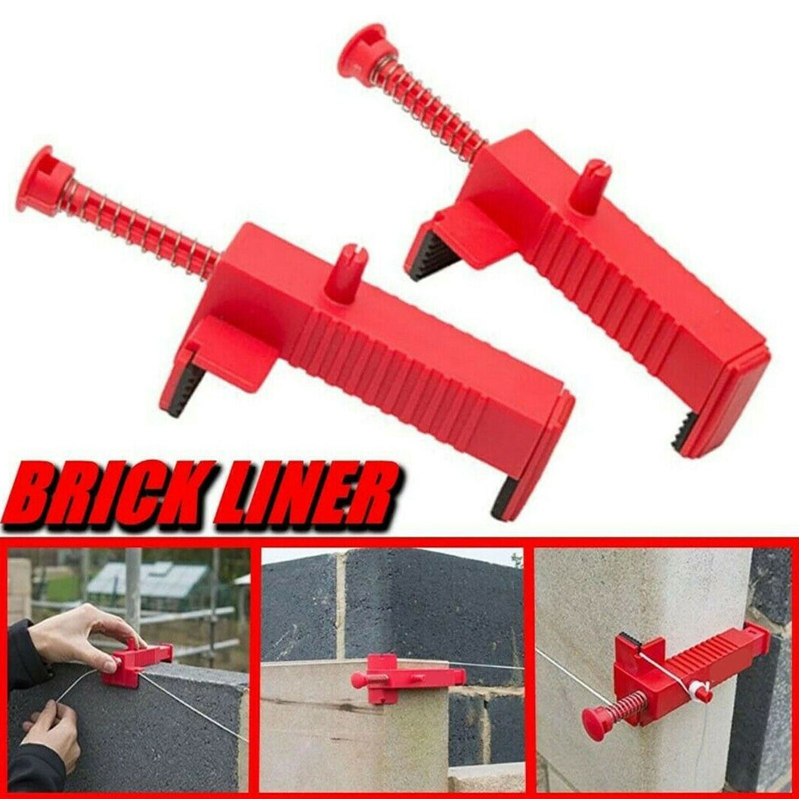 2X Brick Liner Runner Wire Drawer Bricklaying Trowel Fixer Building Construction