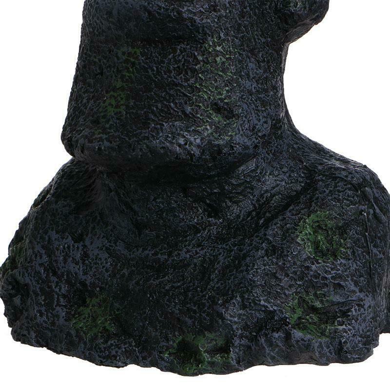 Easter Island Statue Aquarium Ornament Fish Tank Rock With Face Heads Decor 2017