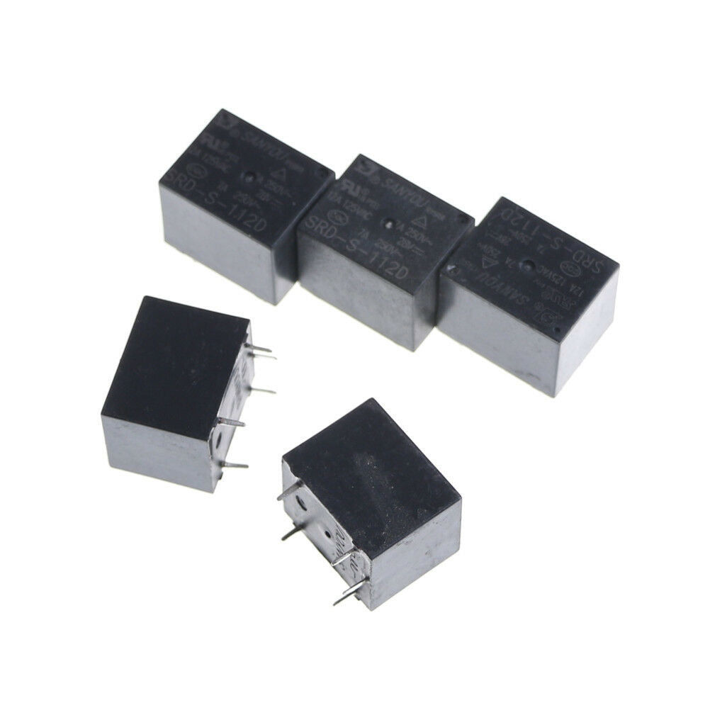 5Pcs SRD-S-112D  Mini Power Relay 12V DC.f XjSJCA
