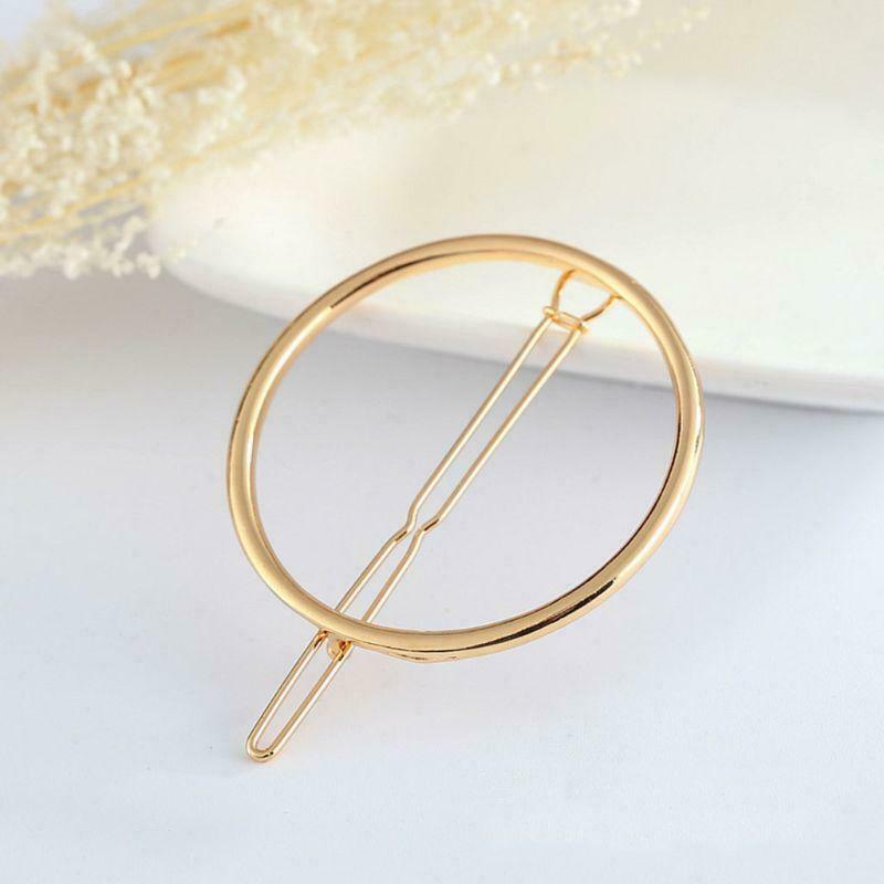 1Pc Women Girls Metal Alloy Circle Hairgrip Barrette Round Shape Hair Clip Hoop