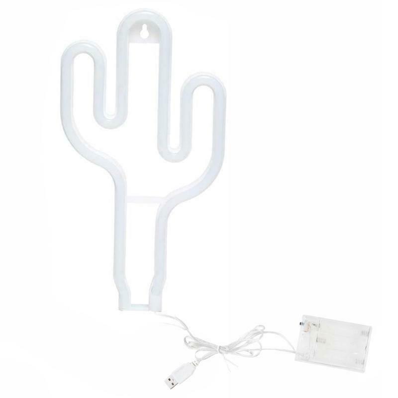 Cactus Neon Sign Light for Wall Decor USB or Battery Operated Living Room Decor