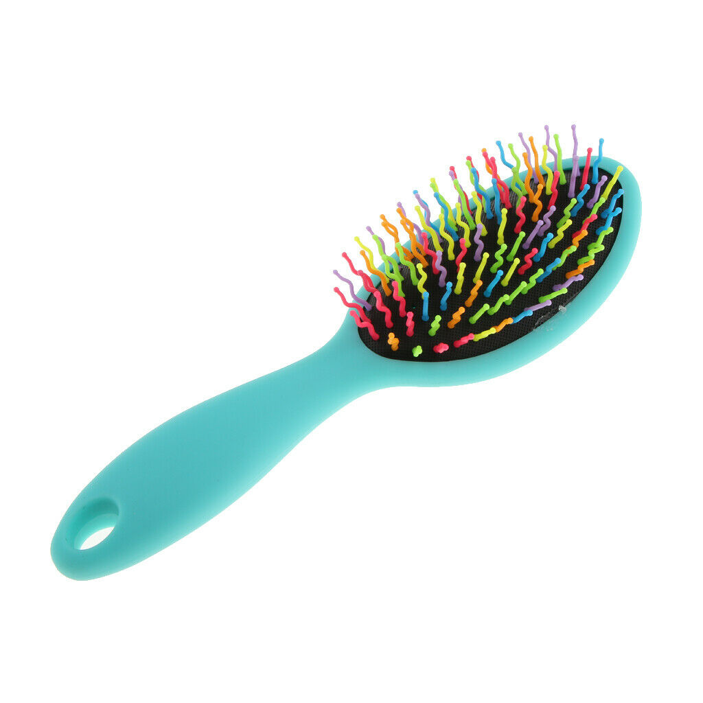 Salon Hair Extension Cushion Brush Scalp Massager Paddle Comb Random Colors