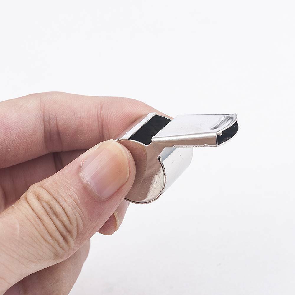 Stainless Steel Referee Whistle Sports School Soccer Football Loud Sound Whistle