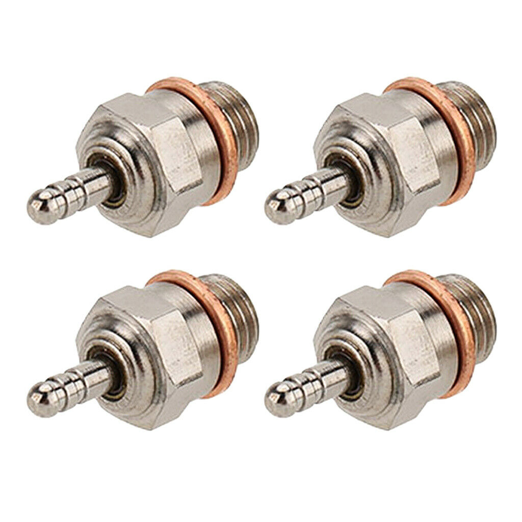 4 Piece Steel 70117 N4 Super Glow Plug #4 Spark Universal for HSP RC Car