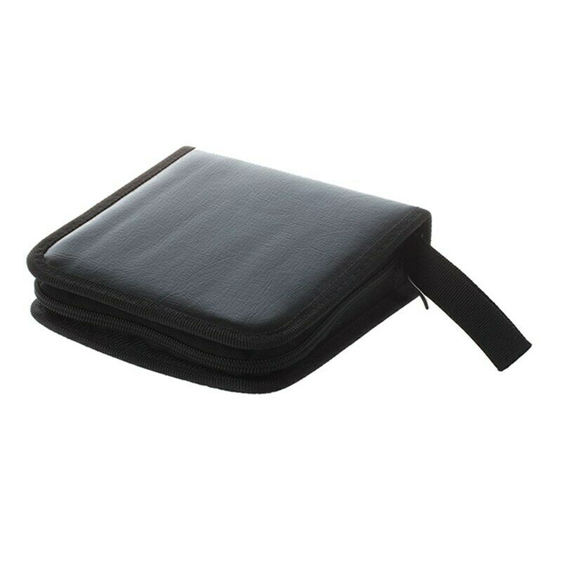 Portable Rectangle CD Carrying Storage Case Bag Holder Black I1Y6Y6