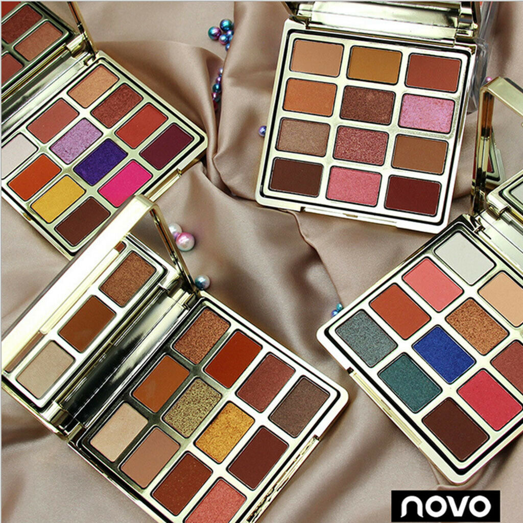 12 Colors Shimmer and Matte Eyeshadow Palette Makeup Visions Pink Starries