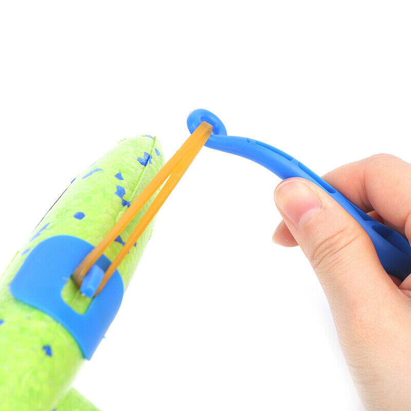 Foam Hand Throw Airplane Rubber Band Ejection Outdoor Launch Glider Pla.l8