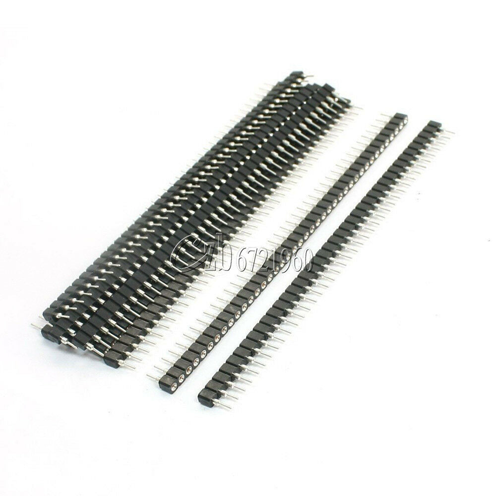5Pcs Single Row 40Pin Round Female Pin Header Socket strip tin 2.54mm