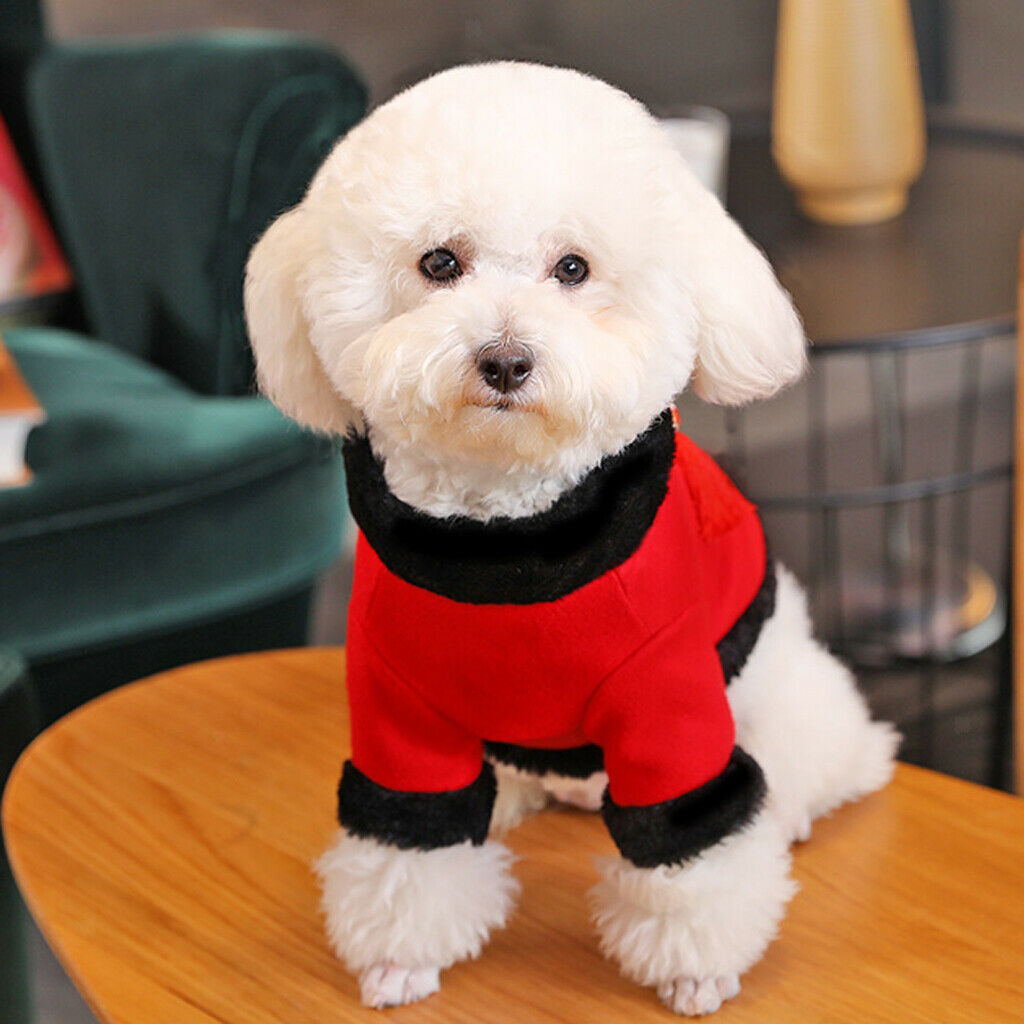 Red Chinese Style New Year Festive Dog Tang Suit Two Legged Jumpsuit M