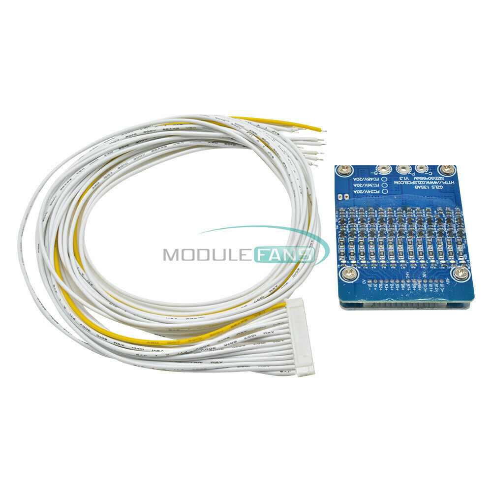 18650 Li-ion Lithium Cell 48V 13S 20A Battery Protection BMS PCB Board Balance