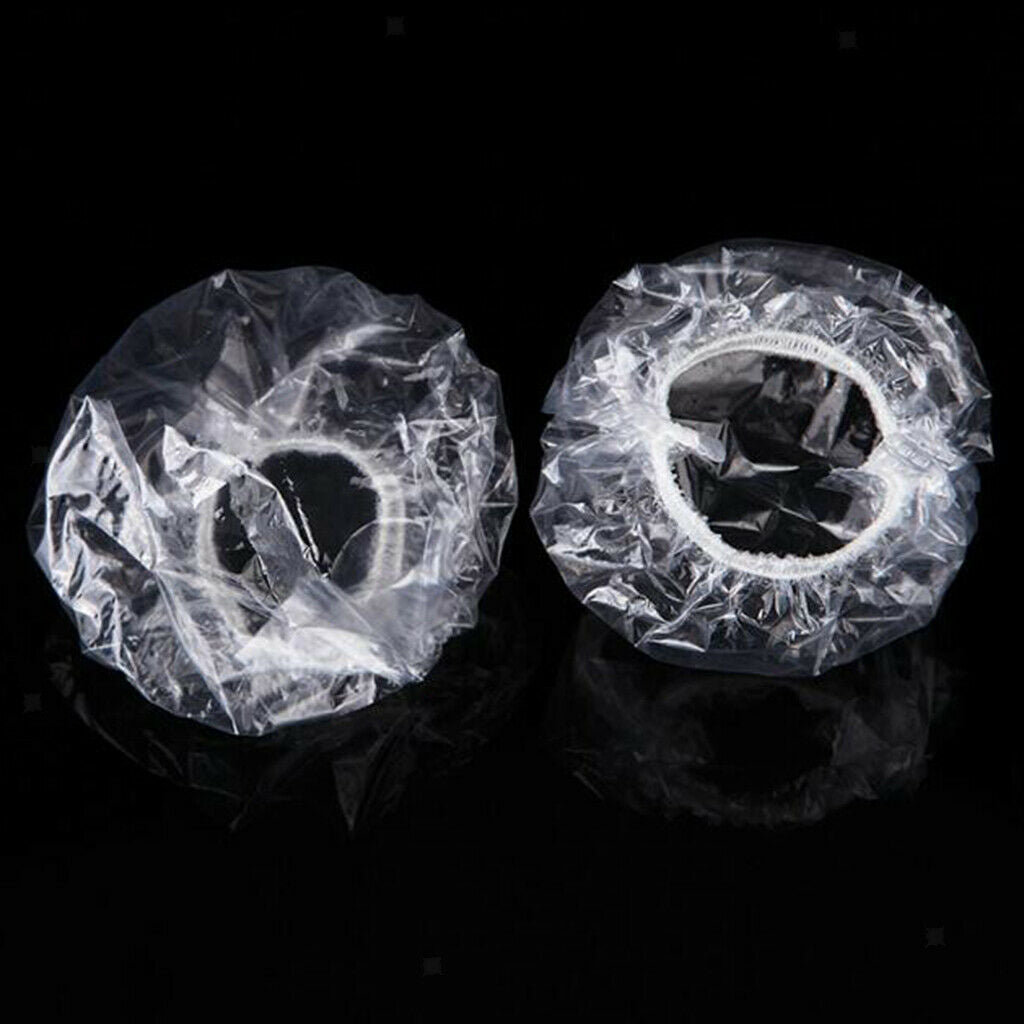 50 Pieces Disposable Hair Cut Salon Gown Capes Cloth Apron + 100x Ear Cover
