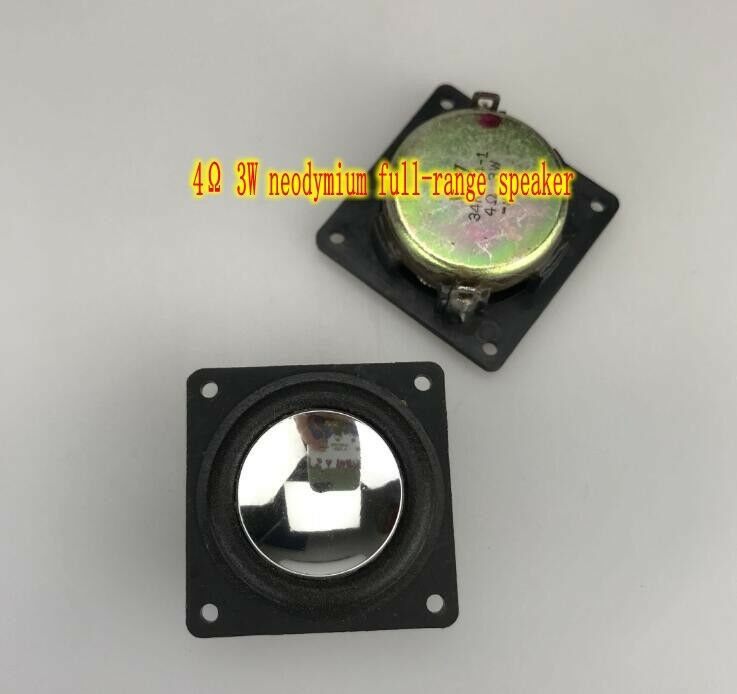 2pcs 34*34mm 4Ω 3W Speaker Neodymium full range Loudspeaker Square Audio parts