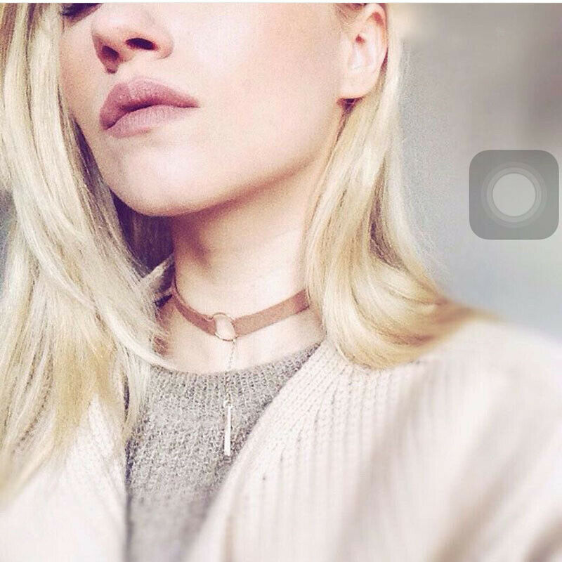 Choker Collar Chain Pendant Necklace Party Prom Fancy Elegant Decor Coffee