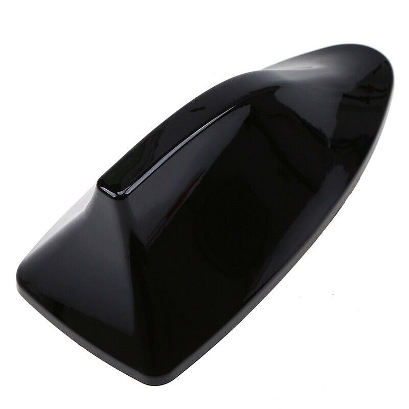 Black Car Rear Roof Shark Fin Antenna AM/FM Radio Signal Decoration Aerial Cover