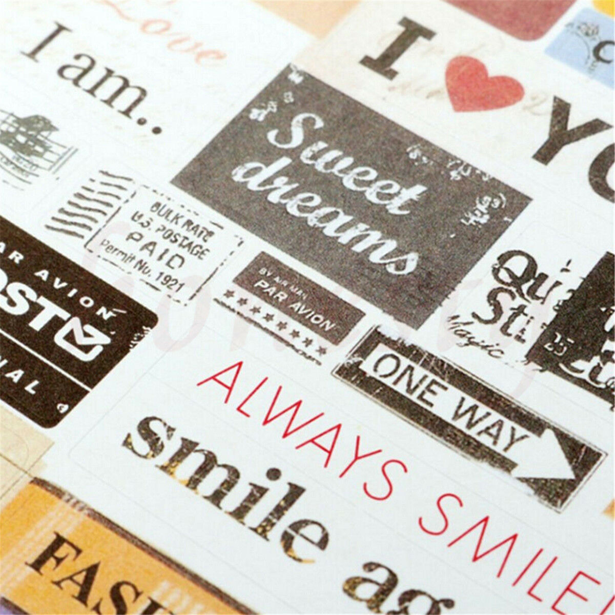 6pcs/set Retro DIY Calendar Paper Stickers for Scrapbooking Diary Planner Sticky