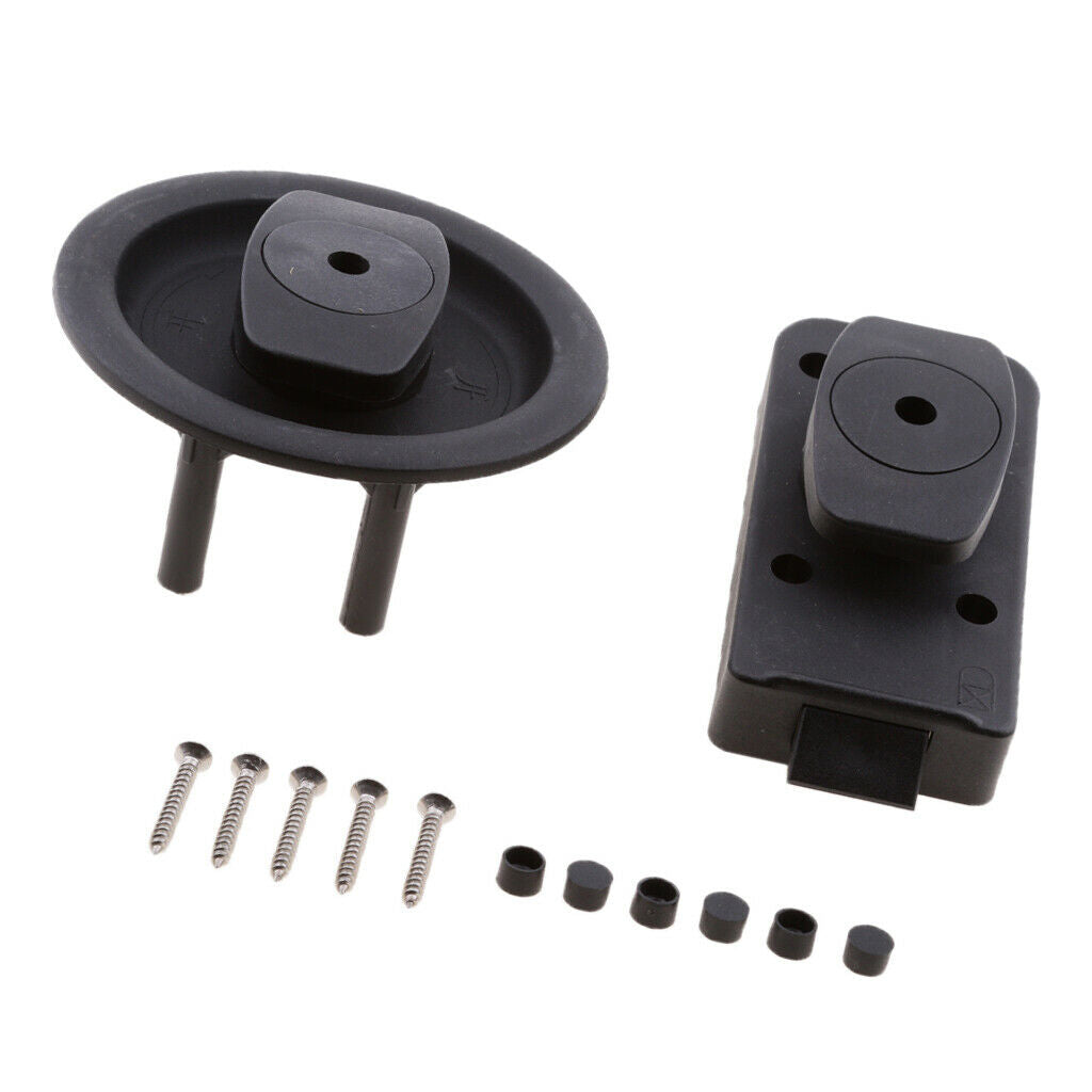 1 Set RV Motorhome Travel Trailer Camper Bathroom Door Latch with Lock Kits