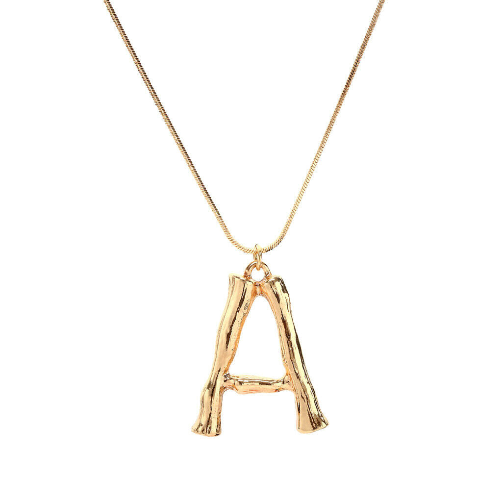 Alphabet English Letters A-F Pendant Clavicle Necklace Fancy Jewelry A