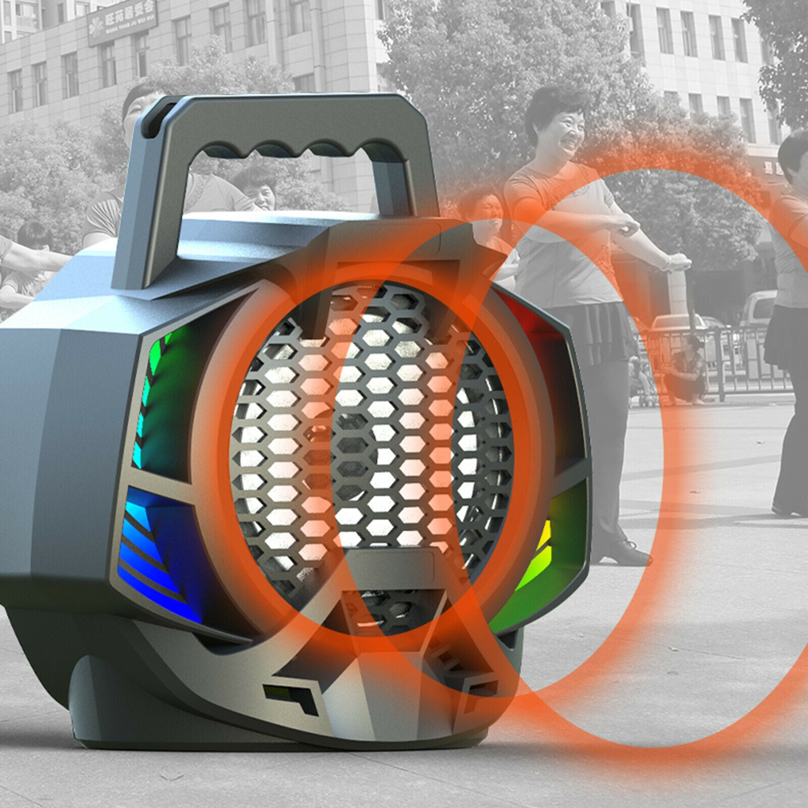 Portable Disco Bluetooth Speaker Rechargeable with MIC HD Sound for Teaching