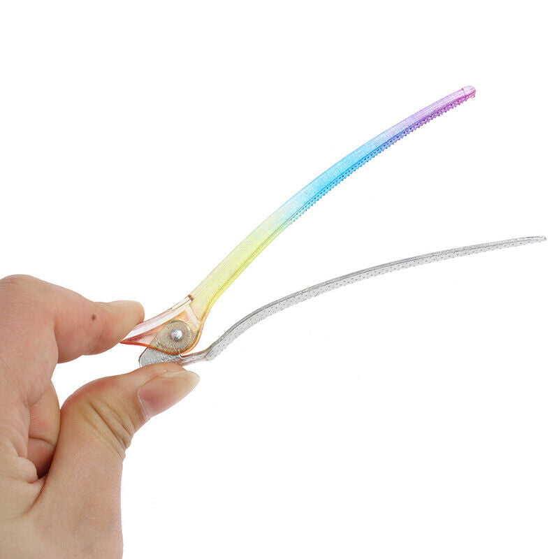 4 Pcs/Set Rainbow Hairpin Flat Duck Mouth Fixed Styling Clip Diy Hairdressing WF