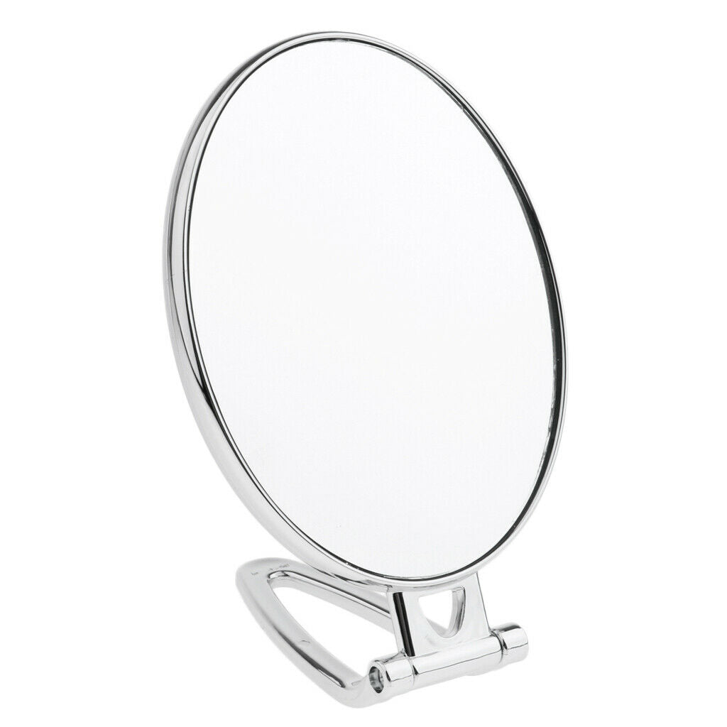 2 Pieces Foldable Double-sided Make-up Standing Mirror 2x Enlarged Table Mirror
