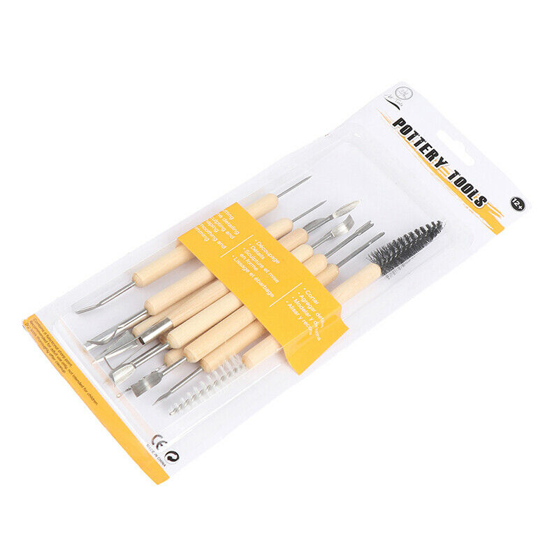 11Pcs Pottery Sculpture Tools Clay Sculpting Carving Modeling Ceramic DIY KiBDA