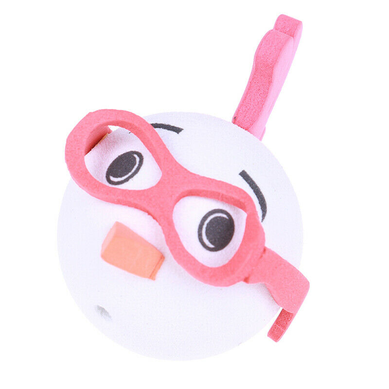 1Pc Cute glasses chickens car antenna pen topper aerial eva ball decor to.l8