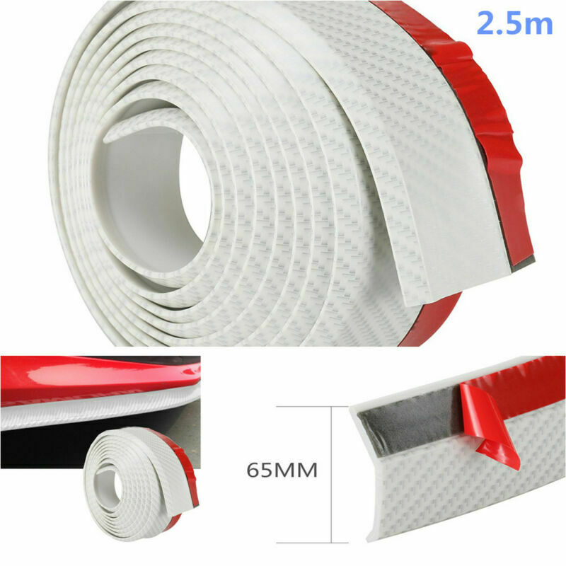 Waterproof Rubber Car Trunk Front Bumper Spoiler Side+Rear Lips Protector Skirt