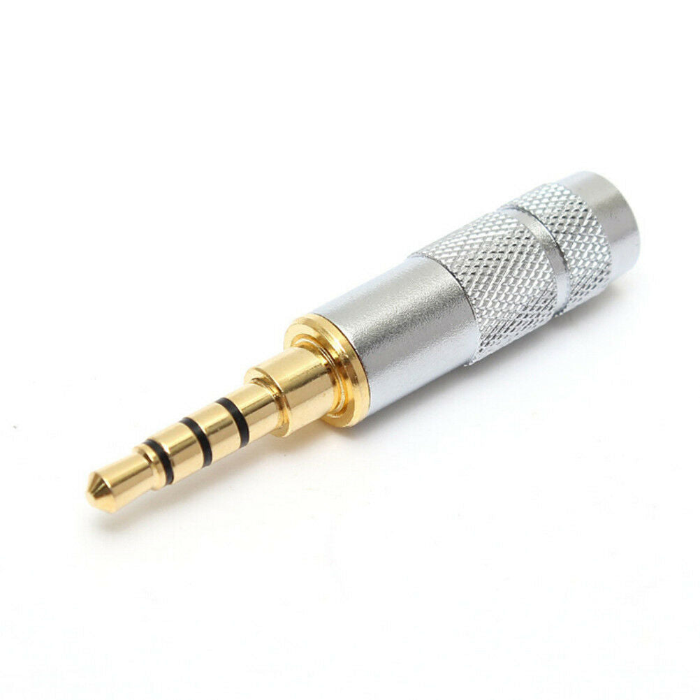 Fashion 4 Pole 3.5mm Stereo Headphone Male Plug Jack Audio Solders ConnectorDEAU