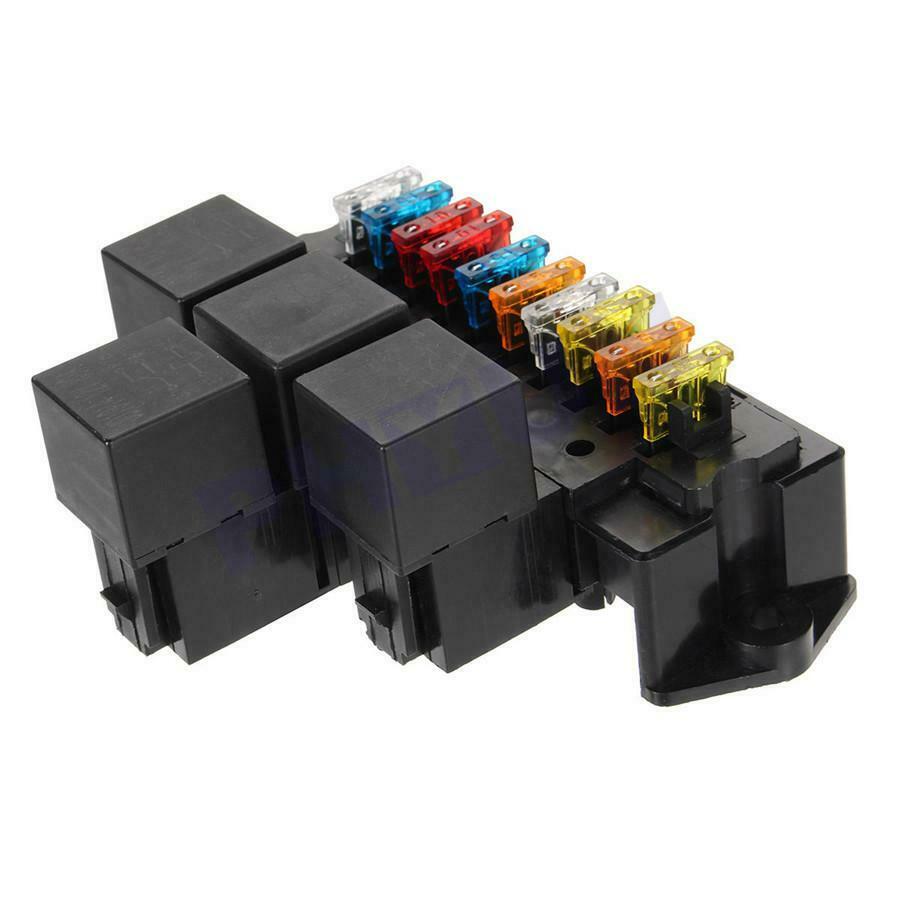 Automotive Blade Fuse Assortment Car Boat 10 Way Circuit Standard Blade Fuse Box