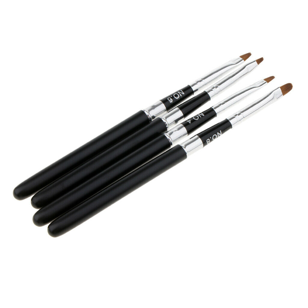 4Pcs UV Gel Nail Art Painting Dotting Pen Brushes Manicure DIY Tool Kit Set