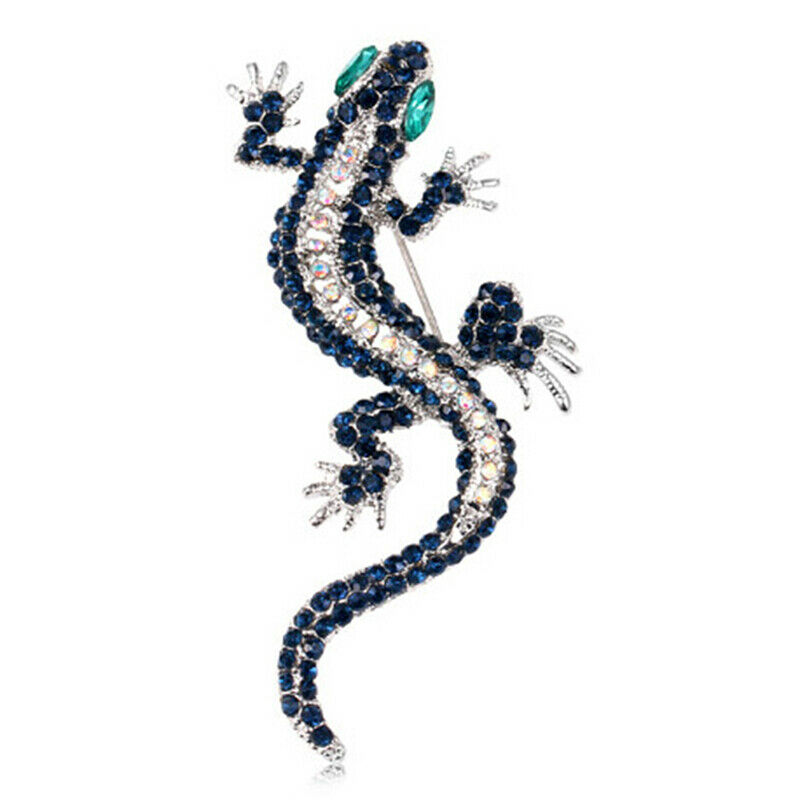 Unique Lizard Rhinestone Brooch Pin Women Geckos Brooch Clothes Jewelry B.l8