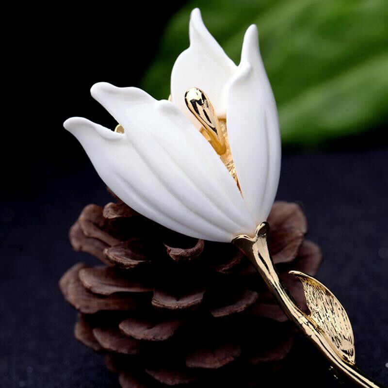 New 1PC Women Jewelry Flower Shape Alloy Tulip Brooch Pin Decor Gift Fashion