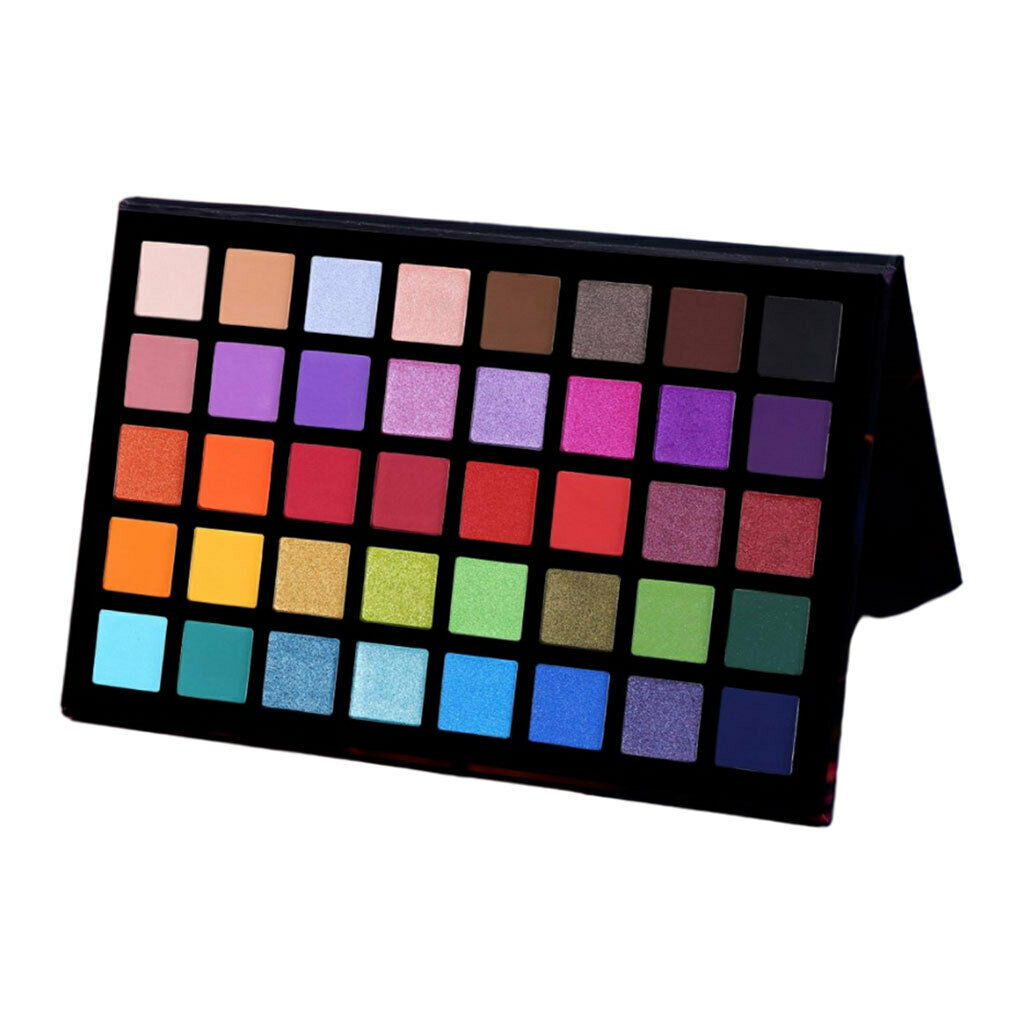40 Colors Eyeshadow Palette Highly Pigmented Long Lasting Foldable Case