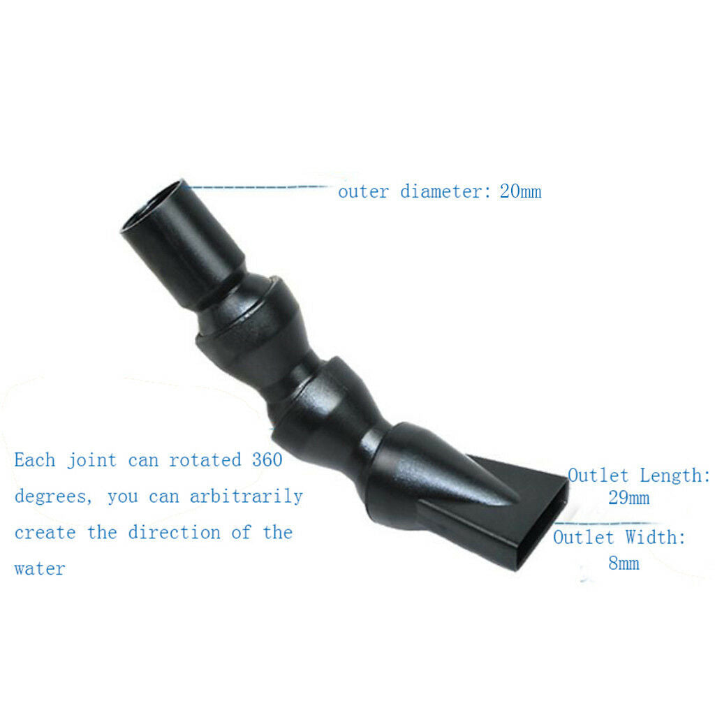 Flexible 360Â° Water Outlet Duckbill Pipe End for Aqarium Tank Flat-20mm