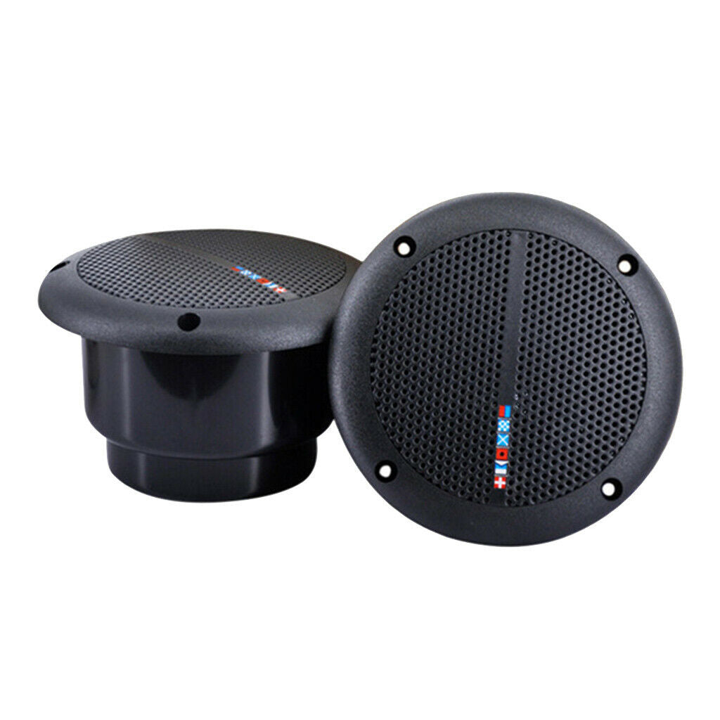 1 Pair Water Resistant Bathroom Livingroom In-Wall Stereo Loudspeakers Black