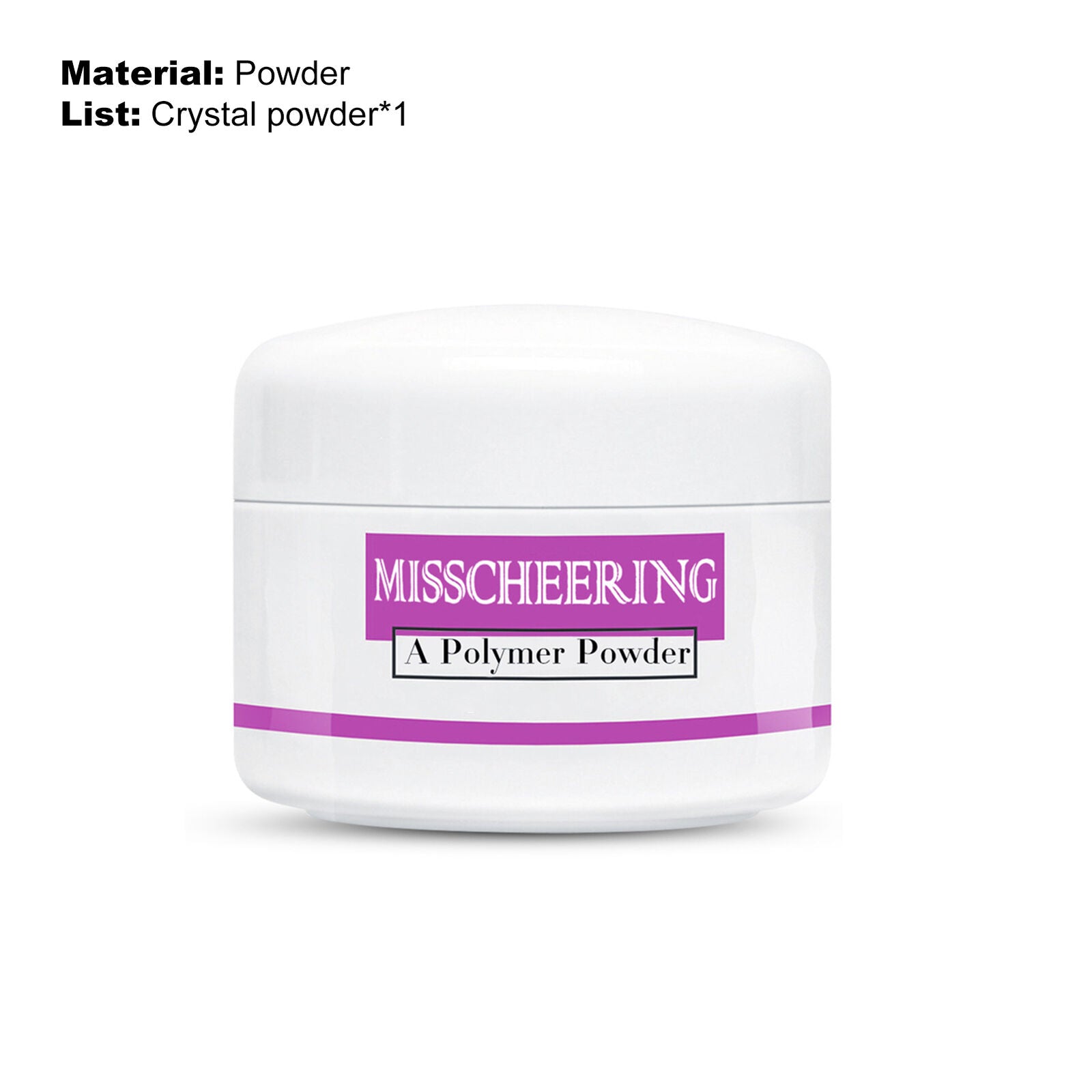 Pink 23g Nail Powder Glitter Extending Nails Non-Floating Decorative for Salon