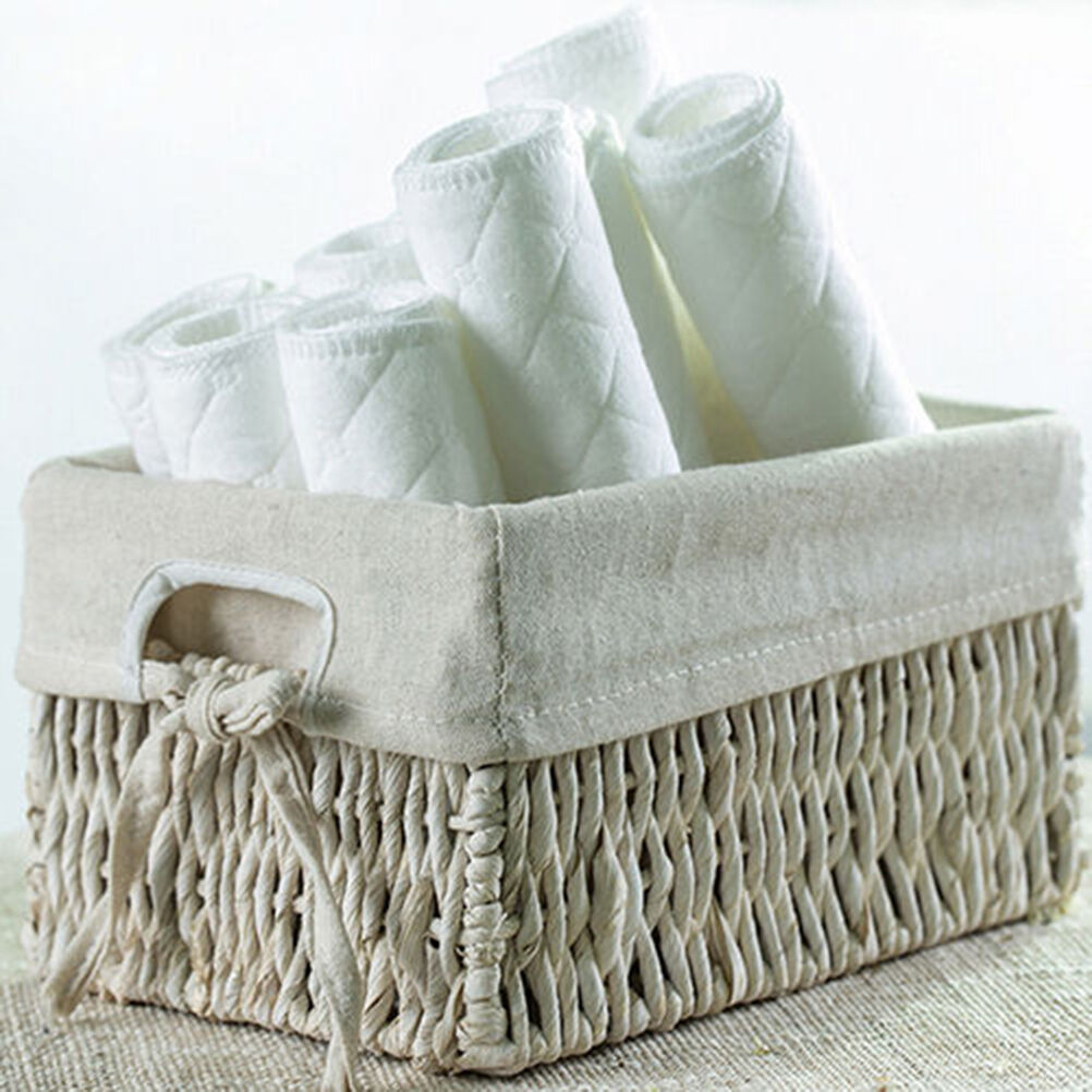 10X Novel New Baby Cotton Cloth Diaper Newborn Nappy Liners Insert 3 Laye.l8