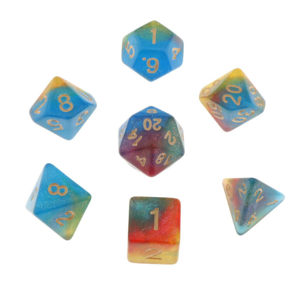 Multi-sided Dices Set D4-D20 Die for MTG Roleplaying Supplies Dice Style 13
