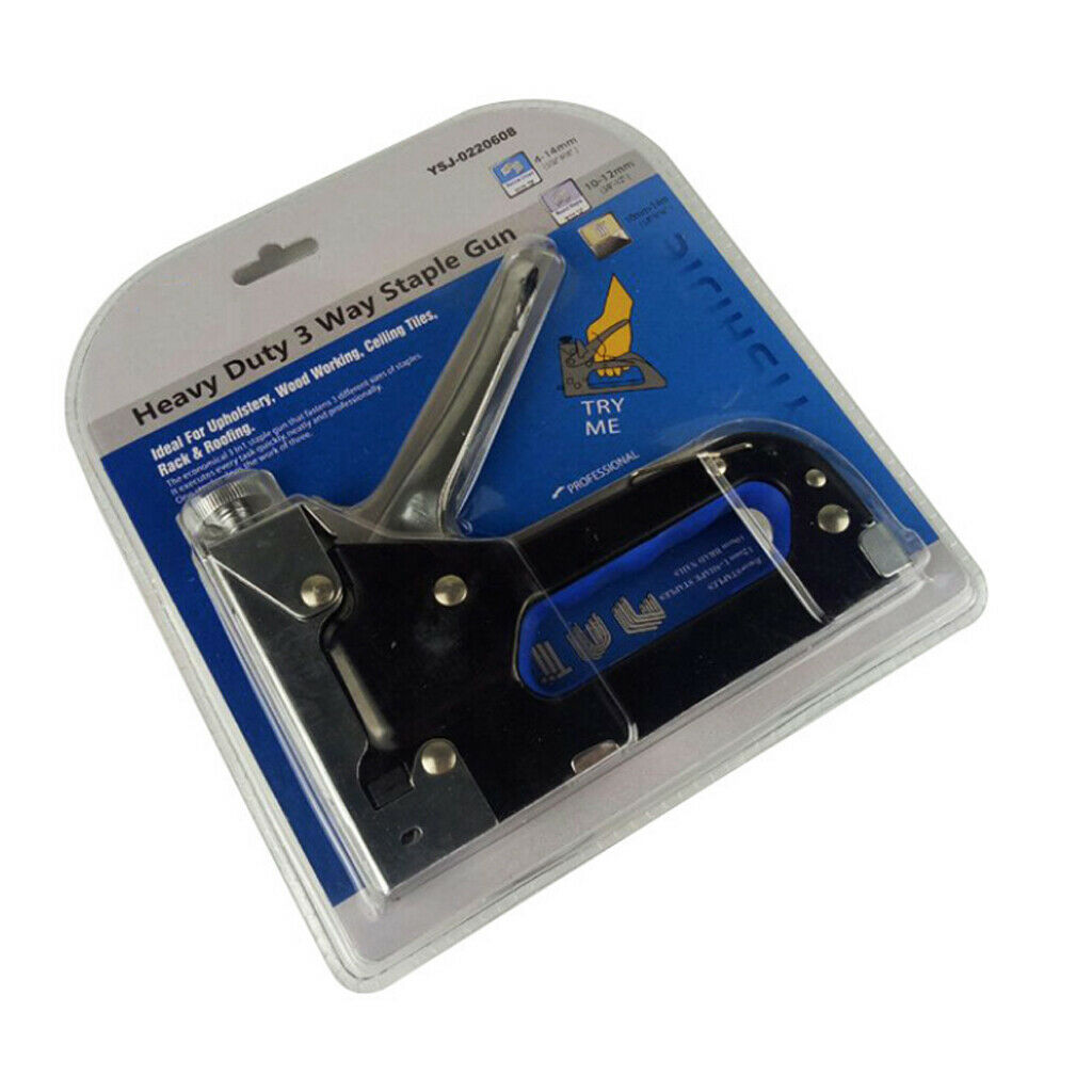 3 In 1 Manual Nail Stapler Upholstery Carpenter Heavy Duty Hand Stapler Without