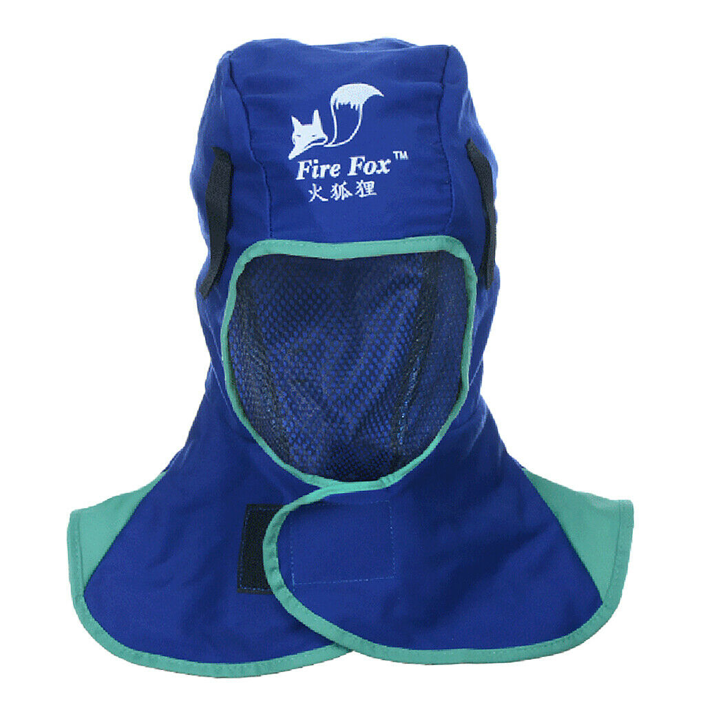 Flame-retardant welding hood made of leather, safety clothing, head protection /