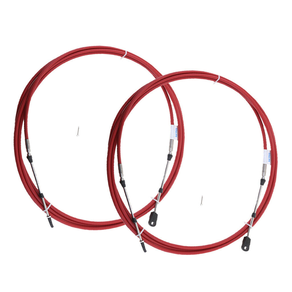 2pcs 8 feet Marine Boat Motor Throttle Control Cable for Yamaha Outboard