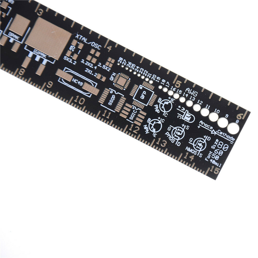 15cm Multifunctional PCB Ruler Measuring Tool Resistor Capacitor Chip IC S.l8