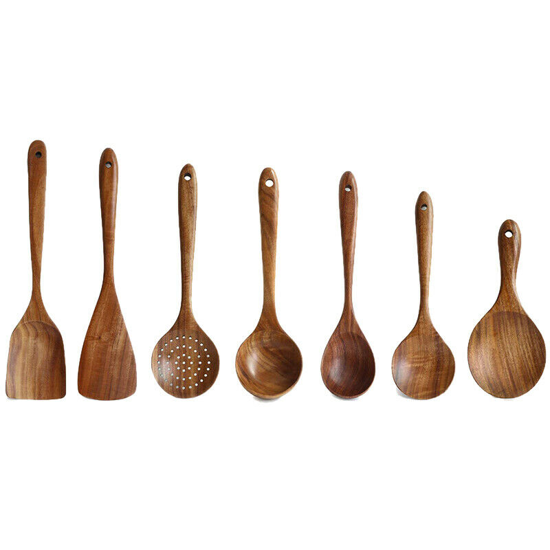 Kitchen Utensils Set, Wooden Spoons for Cooking Non-Stick Pan Kitchen Tool WooP8
